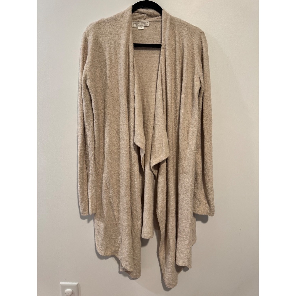 Barefoot Dreams Bamboo Chic Lite Cardigan Tan Beige Wrap Sweater 436 S/M